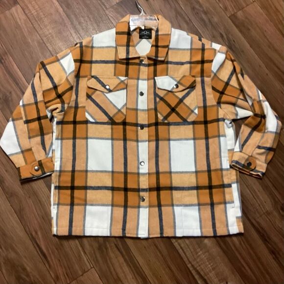 HFX Women's Heavy Flannel Plaid Shirt Jacket Large - Picture 5 of 10